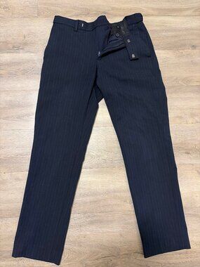 Musinsa Standard Navy Pinstripe Tapered Slacks Men's 29